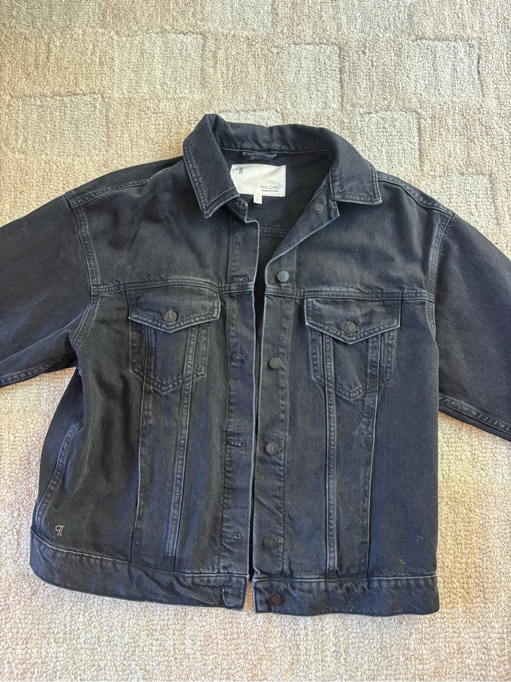 Anthropologie Black Denim Jacket